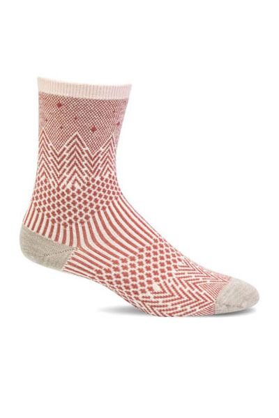 Sockwell Women's Mountain Jacquard Essential Comfort Sock: Red Rock