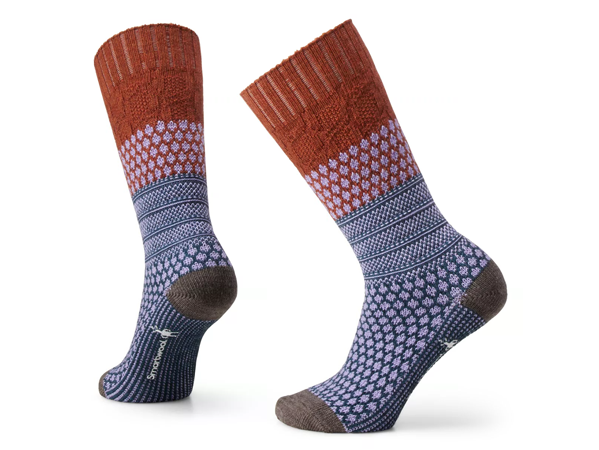 Smartwool Everyday Popcorn Cable Full Cushion Crew Socks: Picante