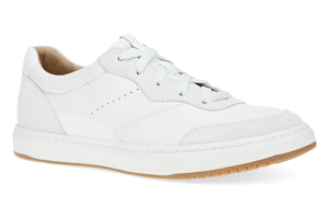 Dansko Josey: White Nappa Sneaker