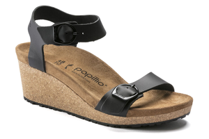 Birkenstock Soley Ring-Buckle Oiled Leather: Black