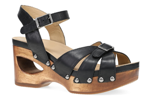 Dansko Alanna: Black Calf Sandal