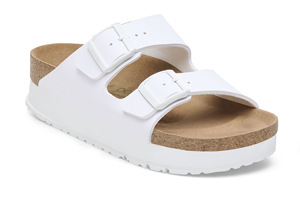 Birkenstock Arizona Flex Platform Birko-Flor: White