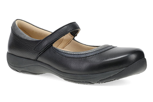 Dansko Stacy 2.0: Black Leather Mary Jane Wide