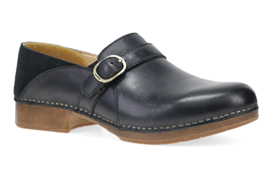 Dansko Margaret: Black Burnished Calf Clog