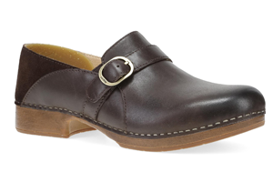Dansko Margaret: Chocolate Burnished Calf Clog