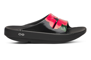 OOFOS Women's OOahh Limited Slide Sandal - Hibiscus