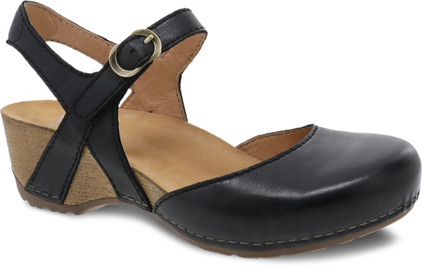 Dansko Tiffani: Black Milled Burnished