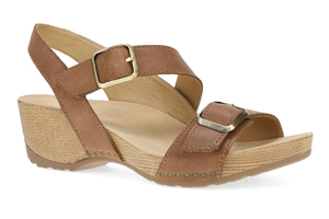 Dansko Trinity: Tan Burnished Nubuck Sandal