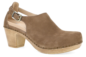 Dansko Sassy: Morel Milled Nubuck Heel