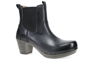 Dansko Shayna: Black Burnished Calf Boot