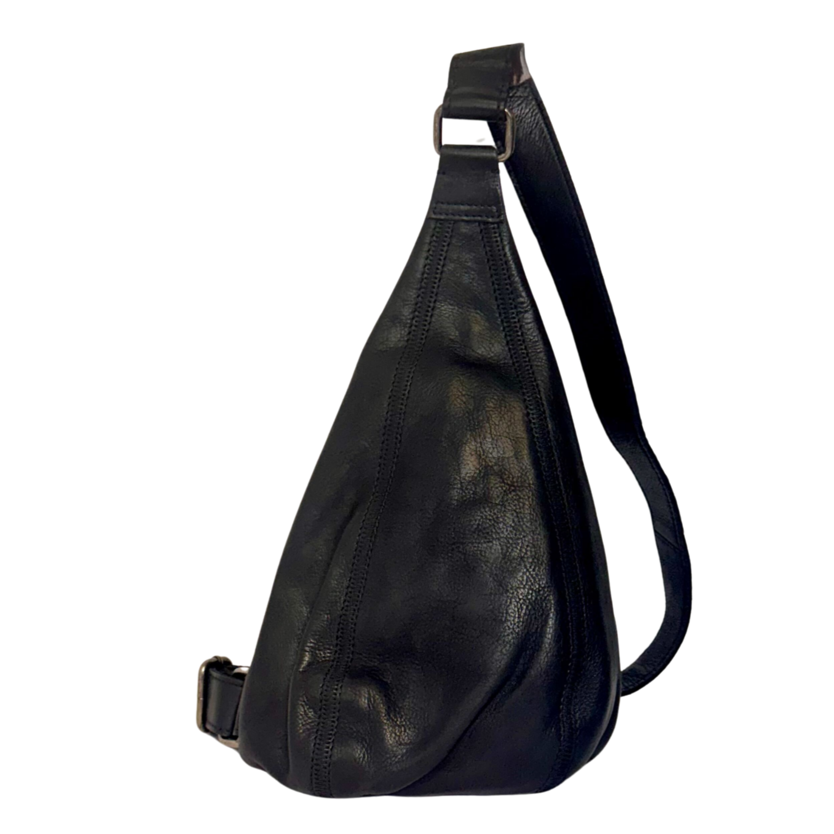 Latico Leather Hippie Sling Bag (Sm): Black