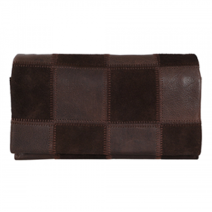 Latico Eloise Suede Leather Wallet: Chocolate