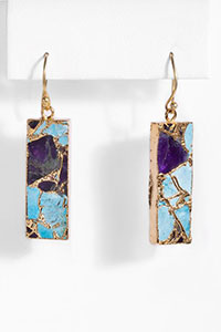 Brass Mojave Turquoise Jewelry Earrings