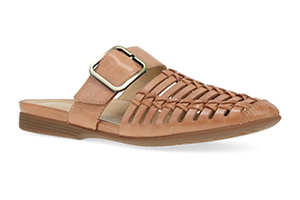 Dansko Leilani: Light Tan Burnished Nappa Mule