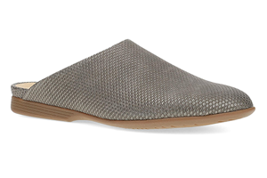 Dansko Lysa: Grey/Pewter Leather Mule