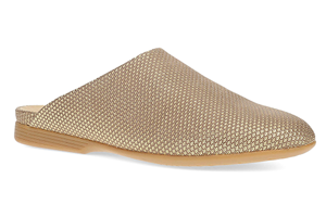 Dansko Lysa: Mink/Gold Leather Mule