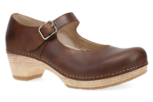 Dansko Lilah: Tan Oiled Pull Up Mary Jane