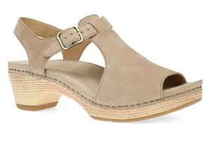 Dansko Laverne: Sand Milled Nubuck Sandal