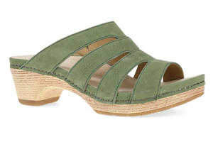 Dansko Lyndi: Jade Milled Nubuck Sandal