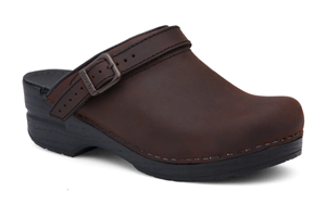 Dansko Ingrid: Antique Brown Oiled Mule