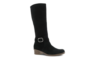 Dansko Dalinda: Black Waterproof Suede Boot