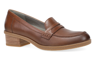 Dansko Danica: Tan Waterproof Burnished Loafer