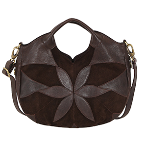 Latico Darby Suede Leather Crossbody Bag: Chocolate
