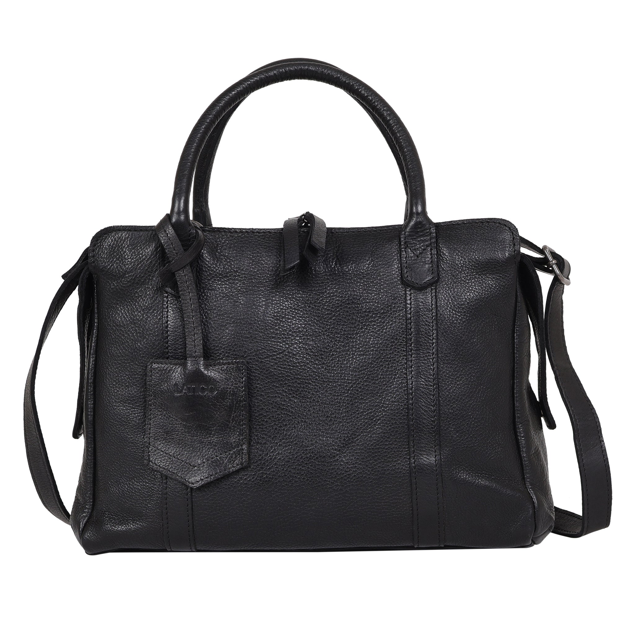 James Leather Crossbody Bag: Black