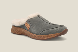 Taos Future: Dark Grey Suede Step in Clog