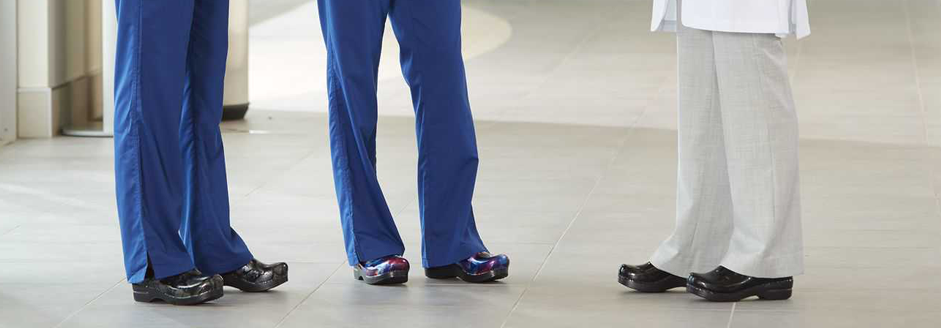 Three Doctors & Nurses Working in Medical Clogs