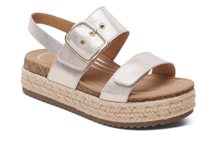 Aetrex Vania Cork Platform Sandal: Champagne
