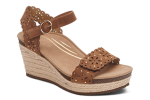 Aetrex Sydney Espadrille Wedge: Scotch Cutout