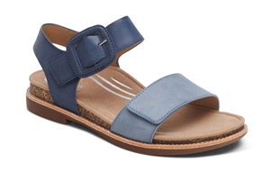 Aetrex Claire Quarter Strap Sandal - Navy