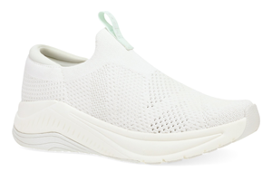 Dansko Pep: White Knit Sneaker