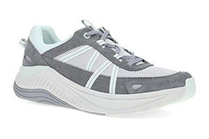 Dansko Poppy: Frost Grey Suede Sneaker