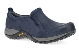 Dansko Pippy: Navy Waterproof Burnished Suede Sneaker