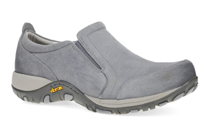 Dansko Pippy: Grey Waterproof Burnished Suede Sneaker
