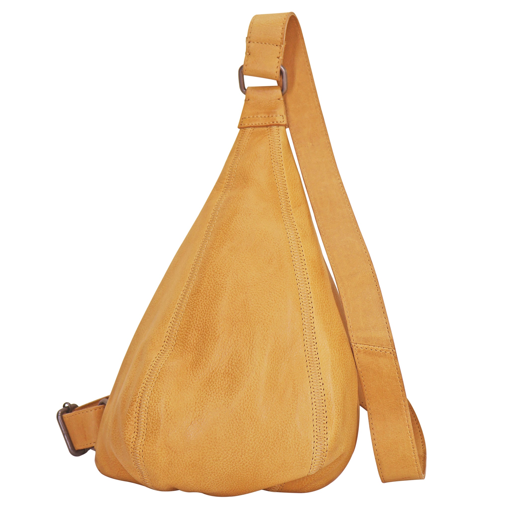Latico Leather Hippie Sling Bag (Sm): Camel