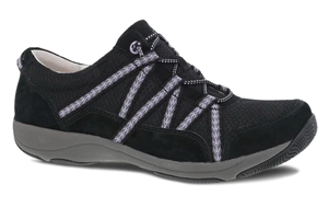 Dansko Harlyn: Black Suede Sneaker