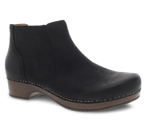 Dansko Barbara: Black Burnished Nubuck
