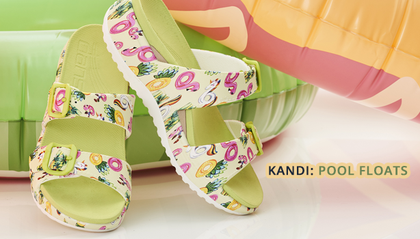 Shop Dansko Kandi Sandals in the Pool Float Design