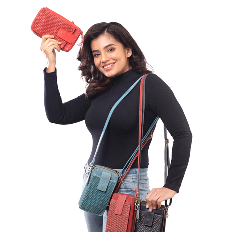 MILO ELLA Genuine Leather Crossbody Phone Bag for Women