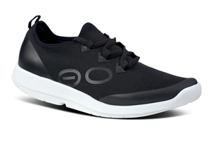 OOFOS Men's OOMG Sport LS Low Shoe: White & Black
