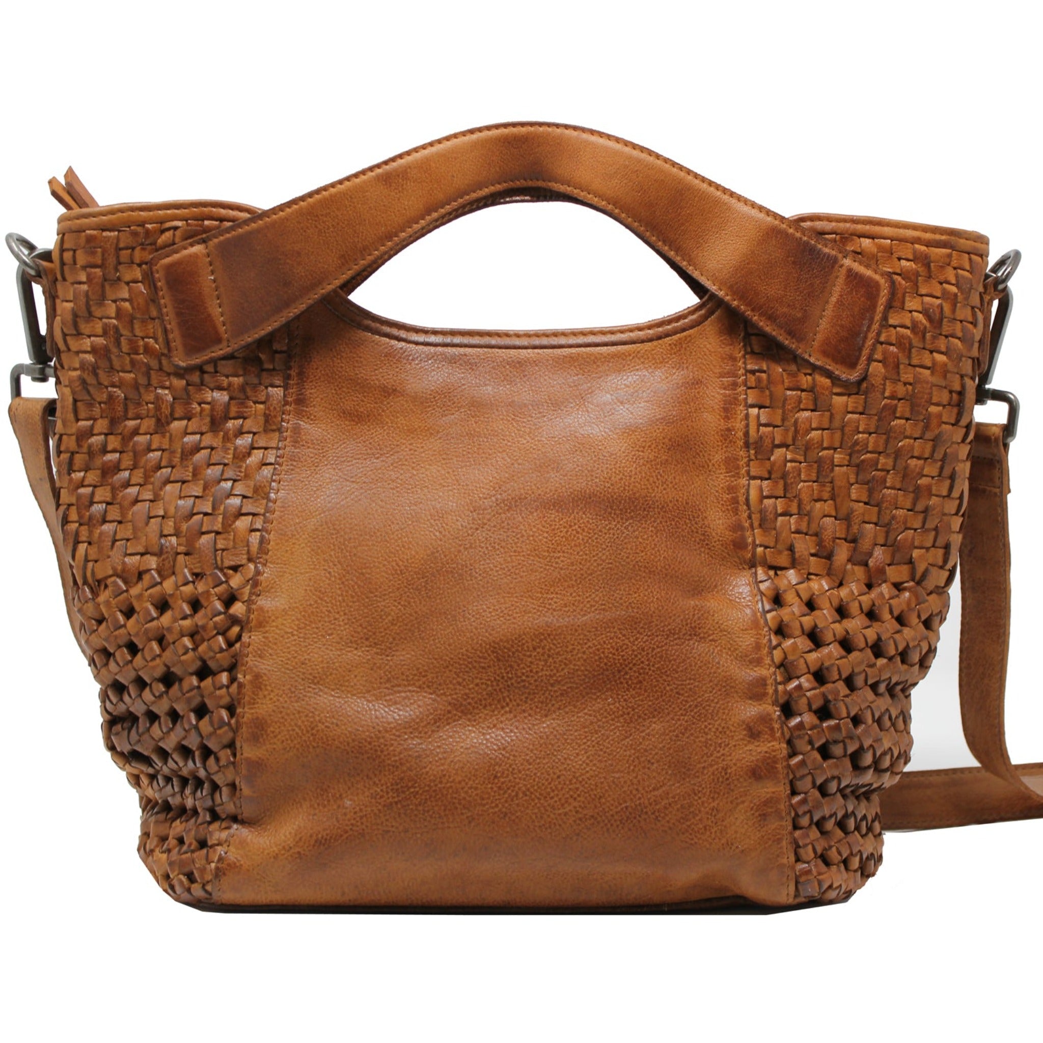 Latico Theo Leather Crossbody Bag: Cognac