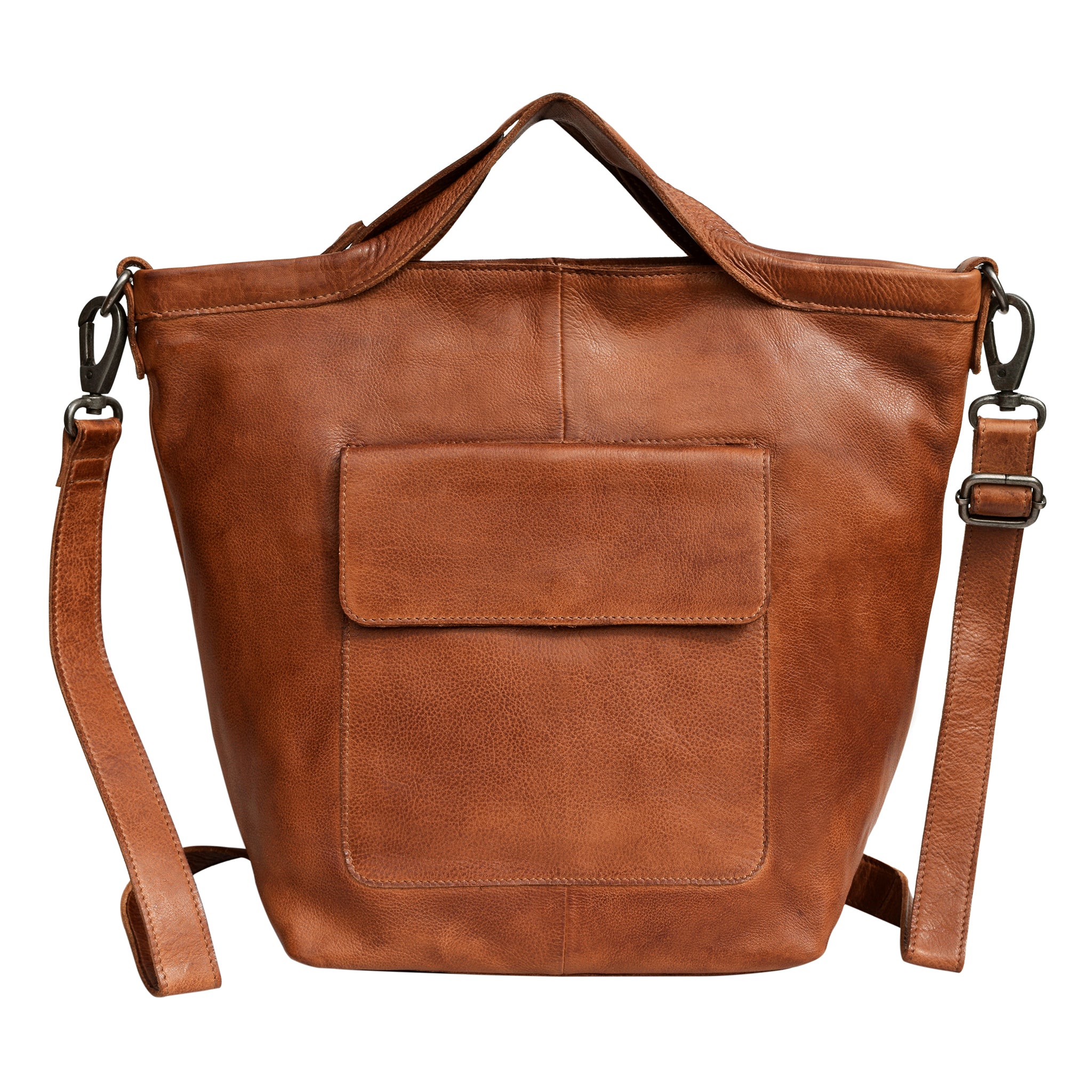 Latico Bianca Leather Crossbody Bag: Cognac