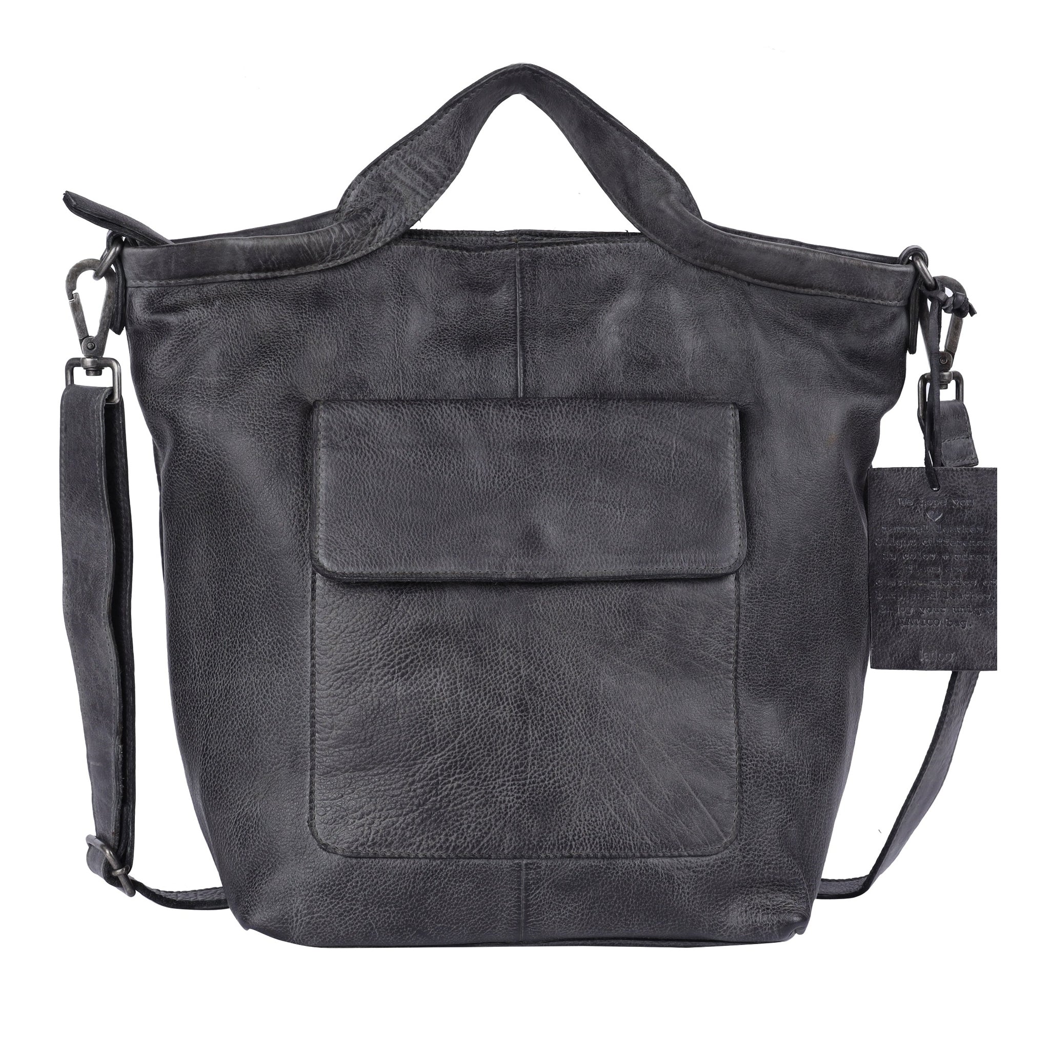 Latico Bianca Leather Crossbody Bag: Charcoal