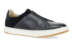 Dansko Jenn: Black Leather Sneaker