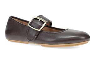 Dansko Matilda: Chocolate Leather Flat