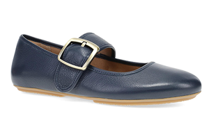 Dansko Matilda: Navy Leather Flat
