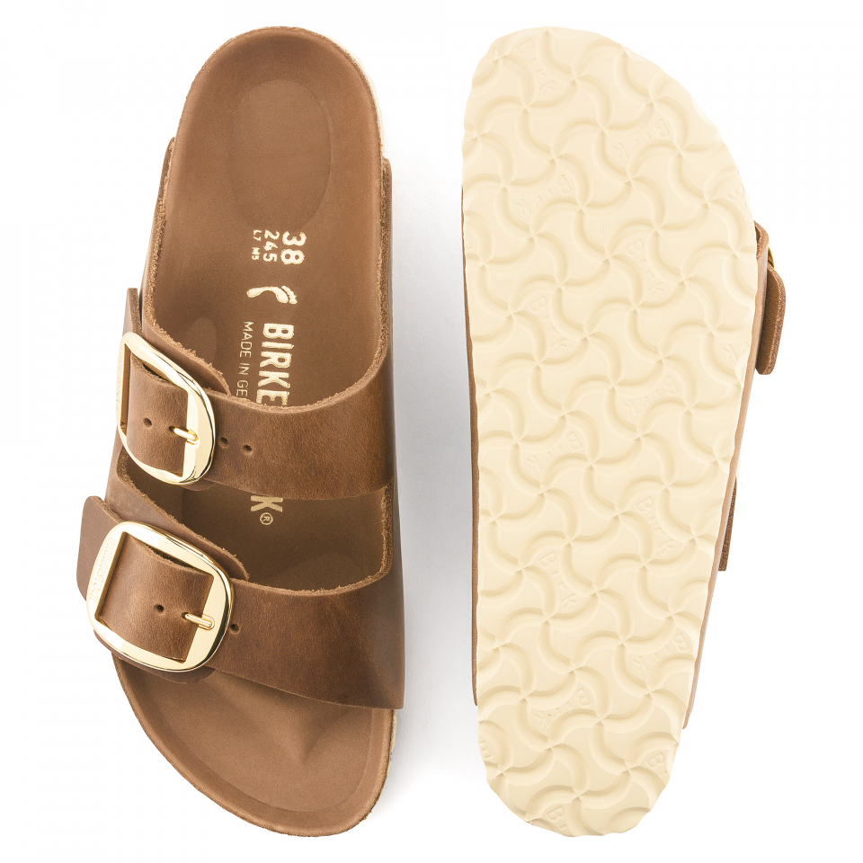 Birkenstock Arizona Big Buckle Oiled Leather: Cognac